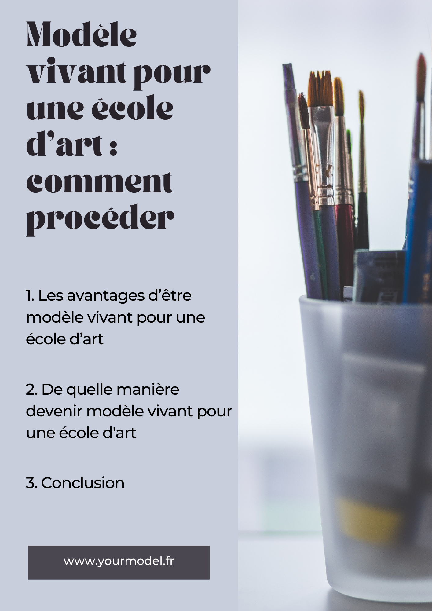 modèle vivant pour une école d'art